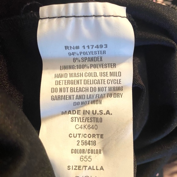 Rampage Black Pink White Polka Dot/ Geometric Print Lace Trim Skirt Sz S - Picture 9 of 10